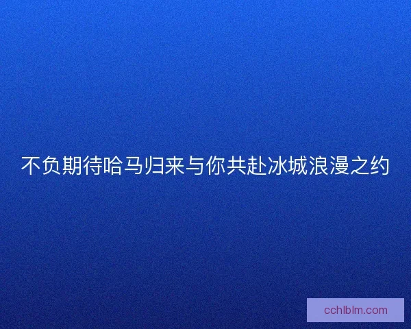 不负期待哈马归来与你共赴冰城浪漫之约